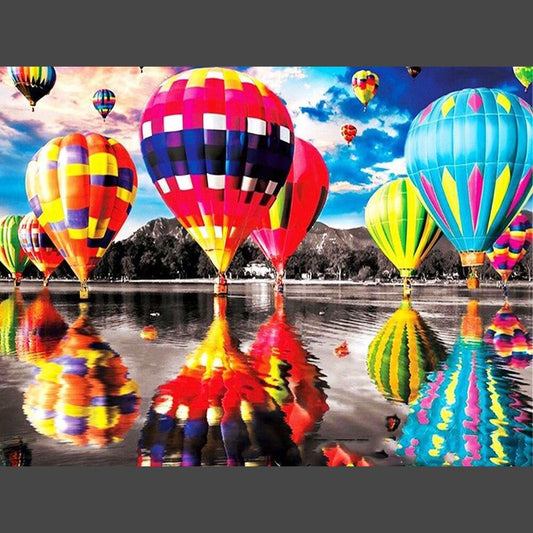 Heissluftballon 14 Diamond Painting Diamant Malerei-DiamondpaintingX.ch