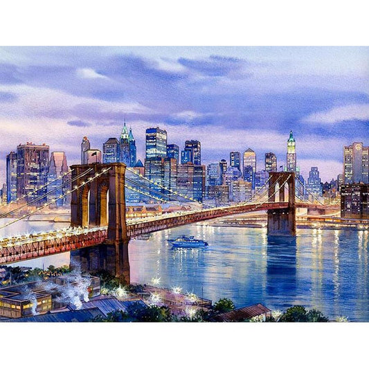 New York Brücke Diamond Painting Diamant Malerei-DiamondpaintingX.ch