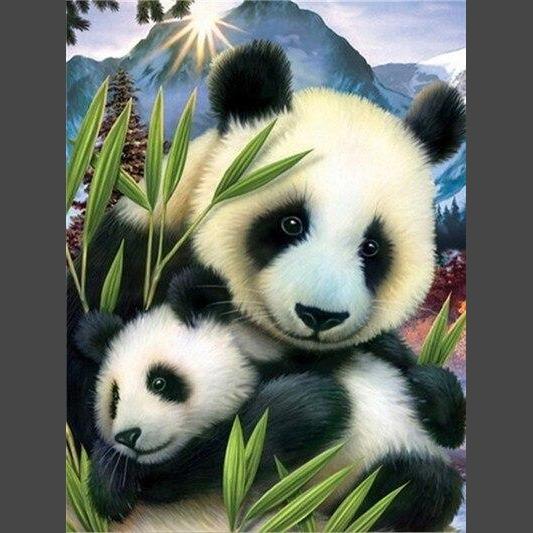 Panda 4 Diamond Painting Diamant Malerei-DiamondpaintingX.ch