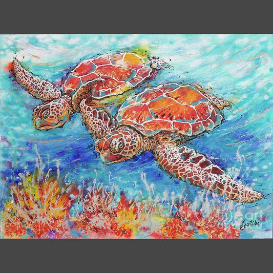 Schildkröten 17 Diamond Painting Diamant Malerei-DiamondpaintingX.ch