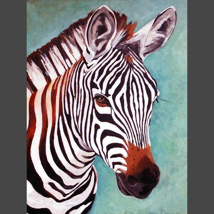 Zebra rot Diamond Painting Diamant Malerei-DiamondpaintingX.ch